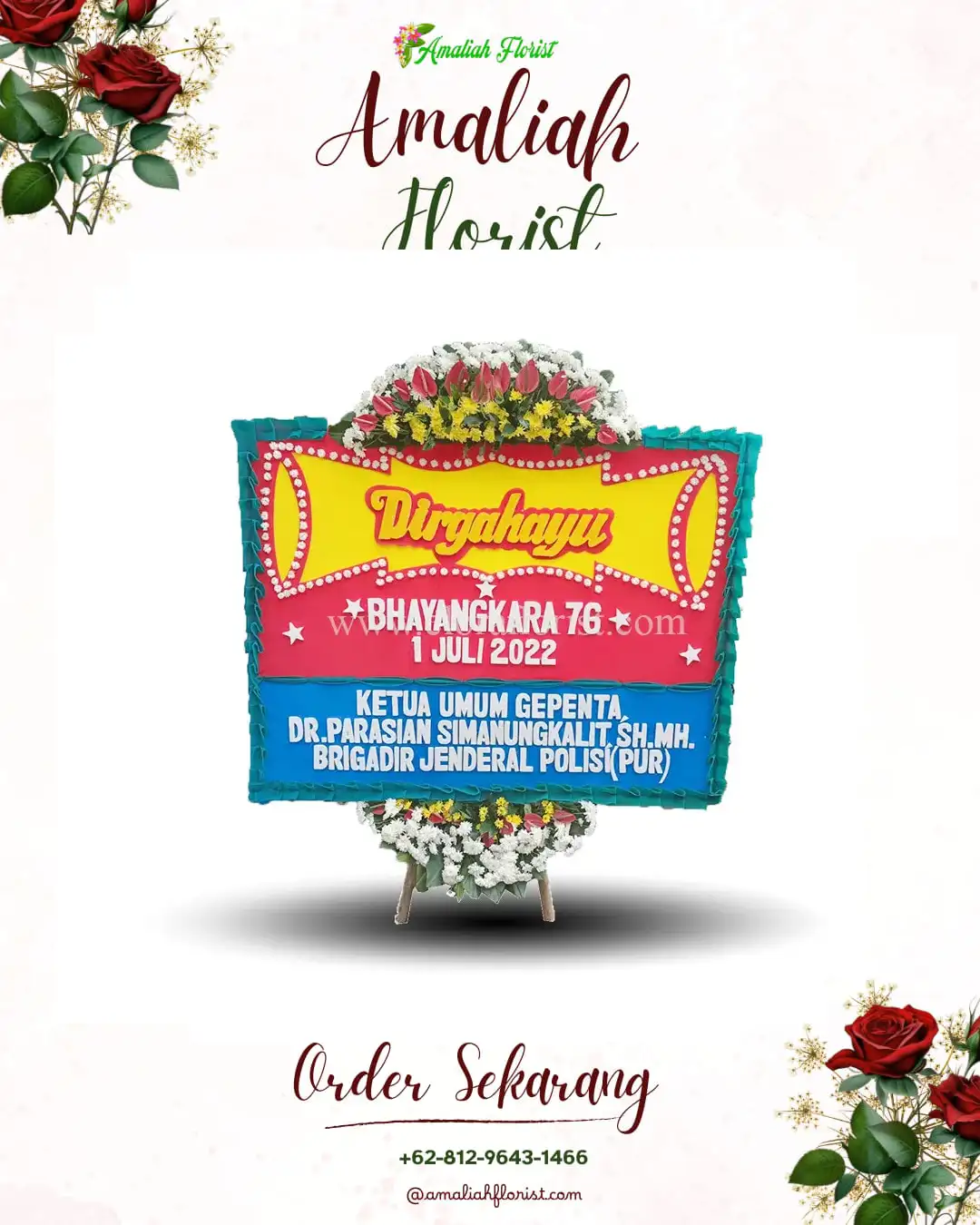 Papan Bunga HUT Ulang Tahun Sompak